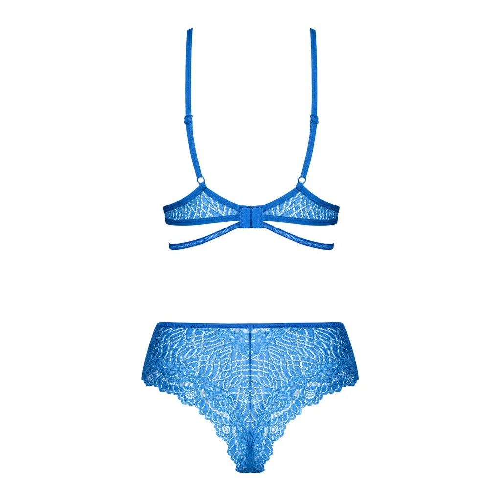BH Set in Blau BLUELLIA 2-teilig mit Spitze von Obsessive