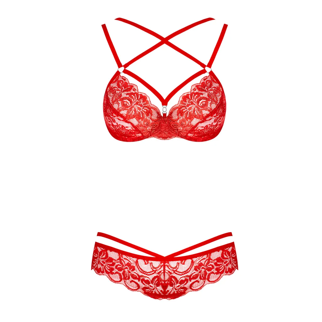 BH Set in Rot 2-teilig 860 SET 3 von Obsessive
