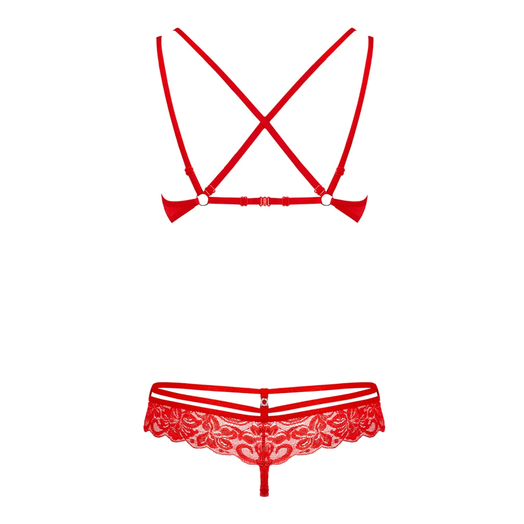 BH Set in Rot 2-teilig 860 SET 3 von Obsessive