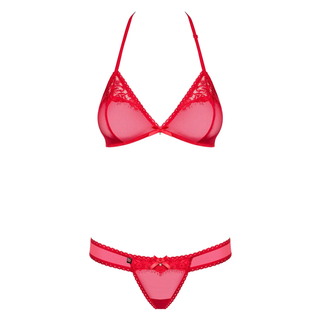 BH Set in Rot 870-SET-3 2-teilig von Obsessive , Dessous, Lingerie, Reizwäsche, sexy, erotisch, kaufen