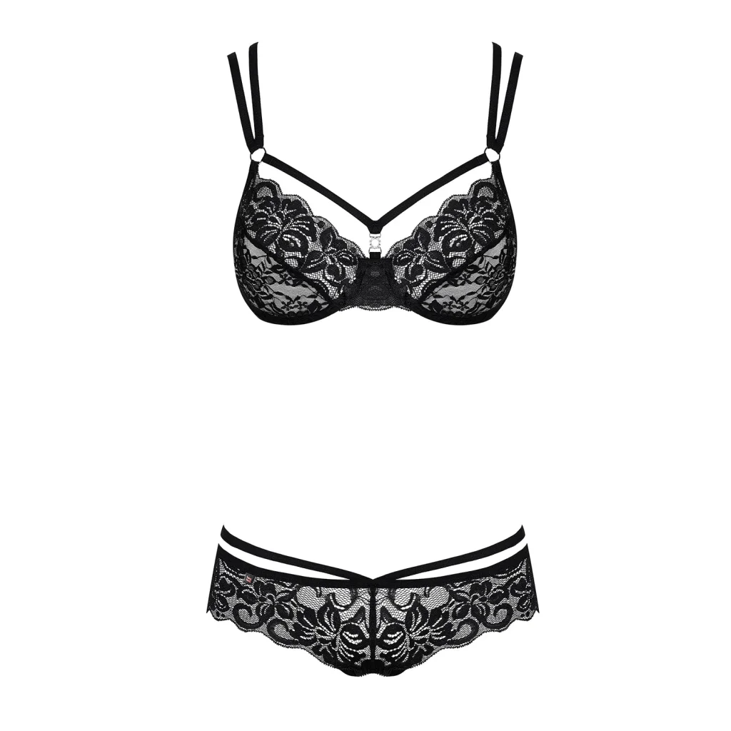 BH Set in Schwarz 2-teilig 860 SET 1 von Obsessive