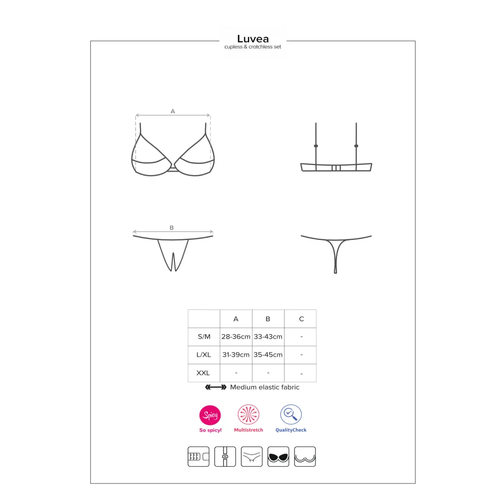 BH Set in Schwarz LUVAE ouvert von Obsessive Dessous