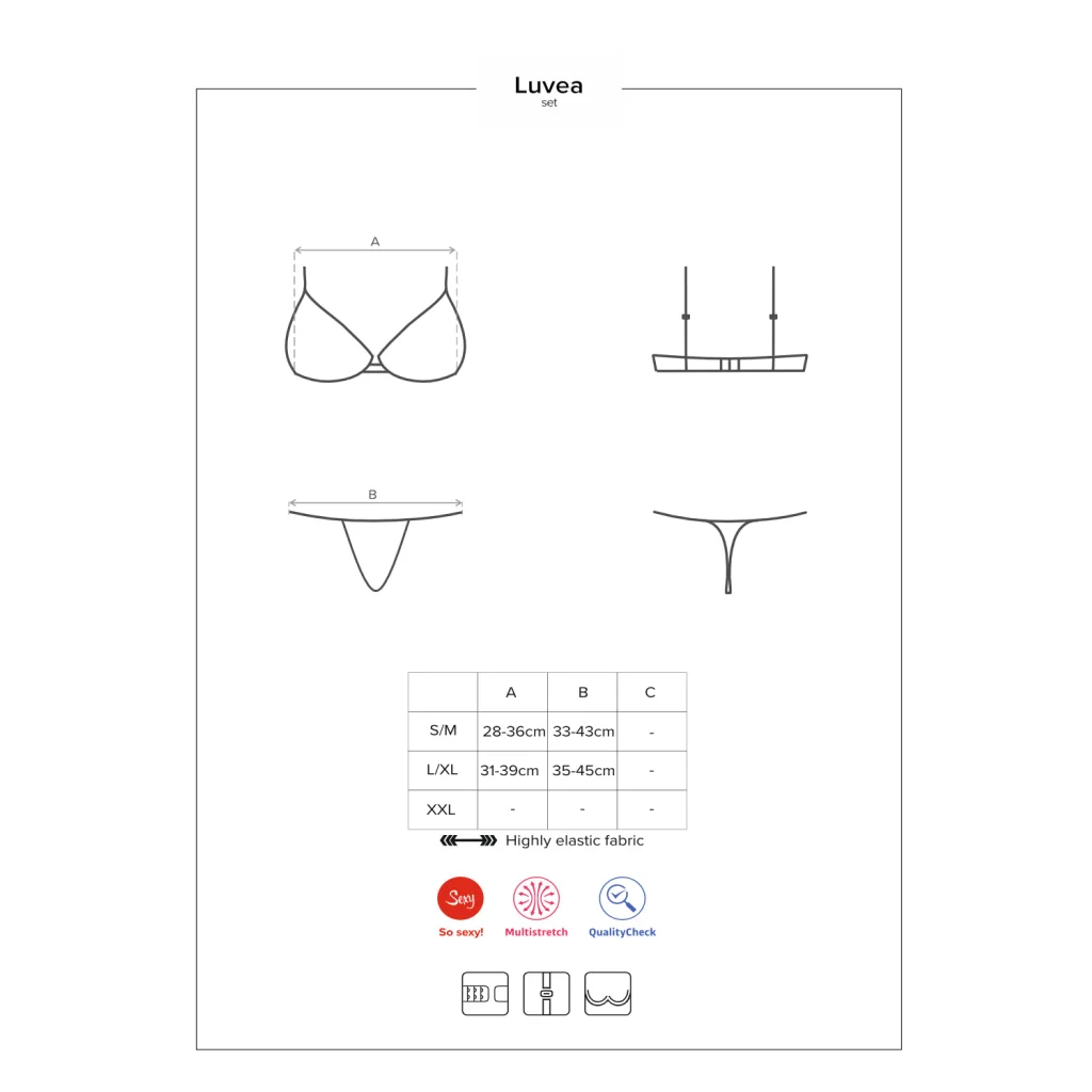 BH Set in Schwarz oder Pearl LUVAE von Obsessive