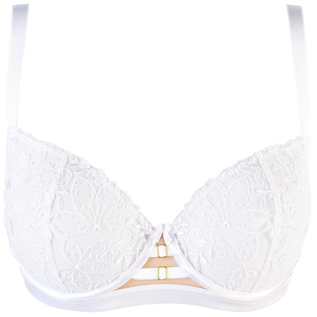 BH in Weiß-Beige mit Bügel V-10561 von Axami Bras
