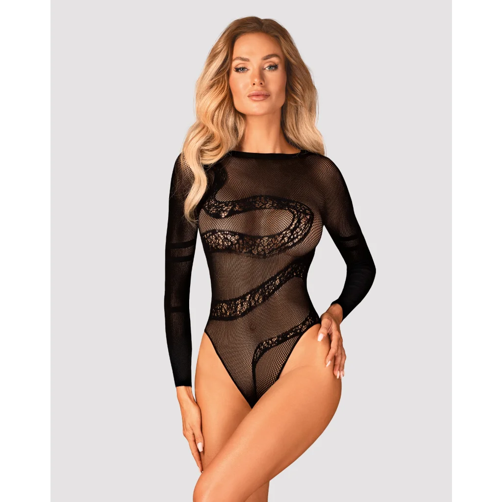 Body in Schwarz ouvert B137 Teddy von Obsessive