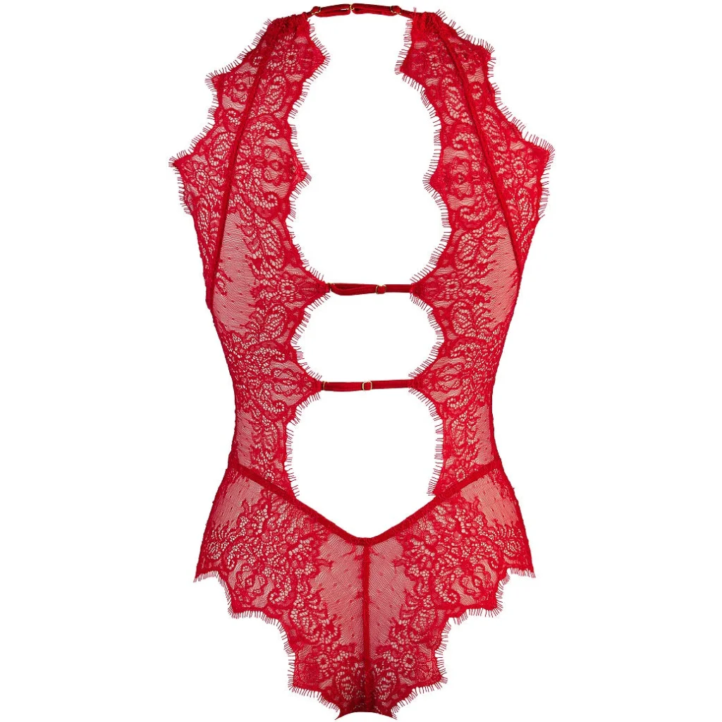 Body Stringbody aus französischer Spitze und Tüll von Axami