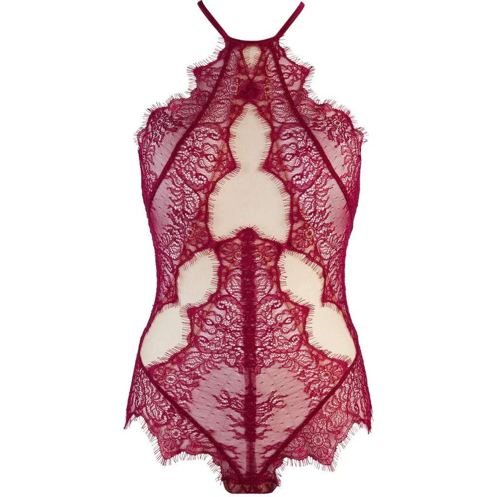 Body Stringbody aus französischer Spitze und Tüll von Axami