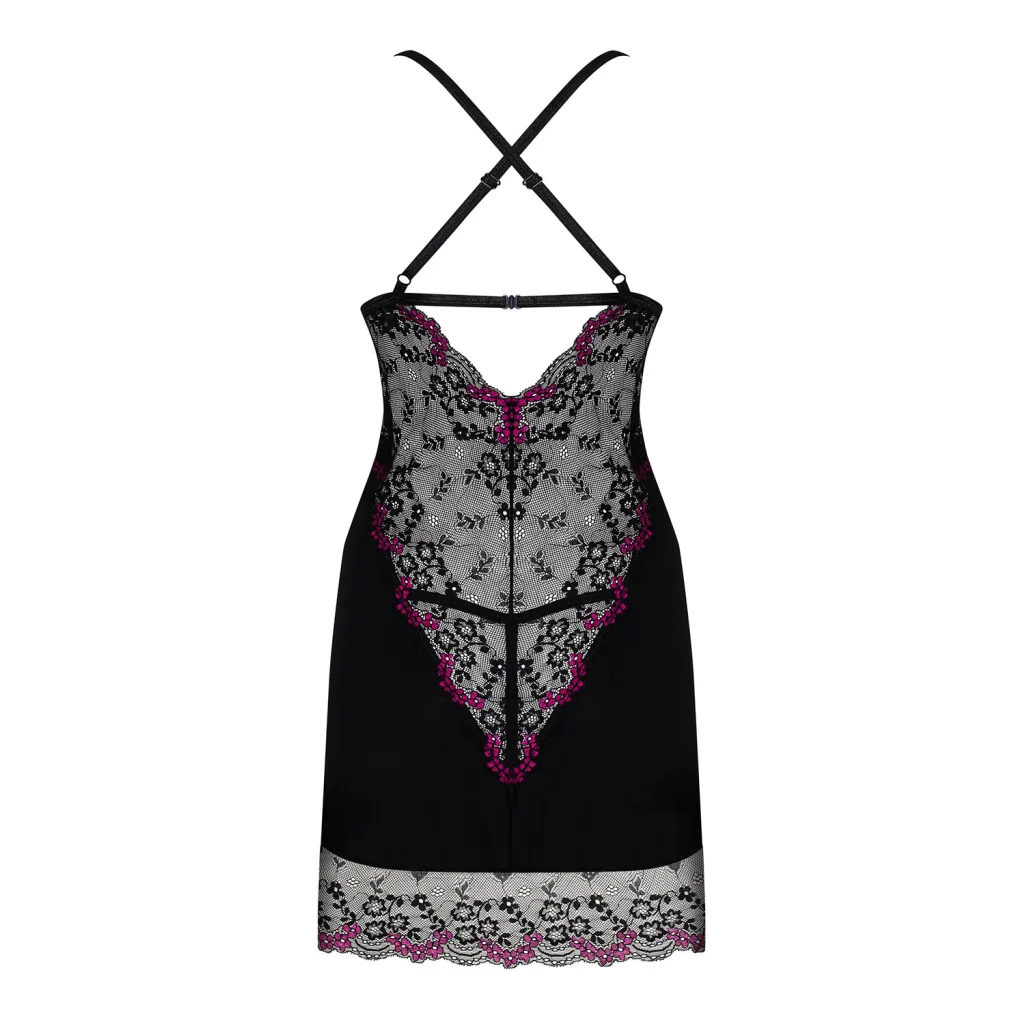 Chemise Set in Schwarz VANESSME von Obsessive