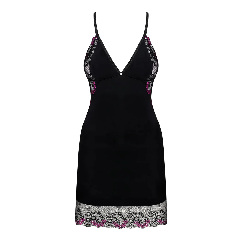 Chemise Set in Schwarz VANESSME von Obsessive , Dessous, Lingerie, Reizwäsche, sexy, erotisch, kaufen