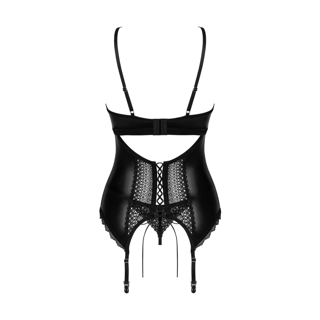 Corsage Set in Schwarz NORIDES Strapscorsage von Obsessive