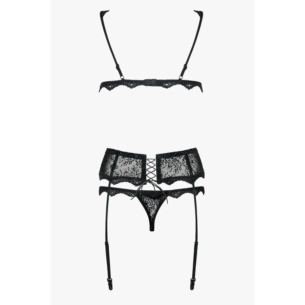 Dessous Set in Schwarz oder Berry EMPERITA von Obsessive