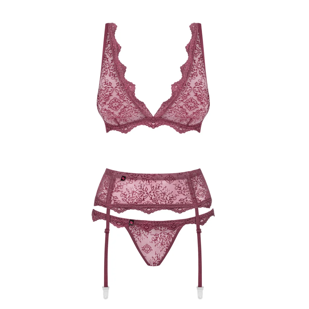Dessous Set in Schwarz oder Berry EMPERITA von Obsessive