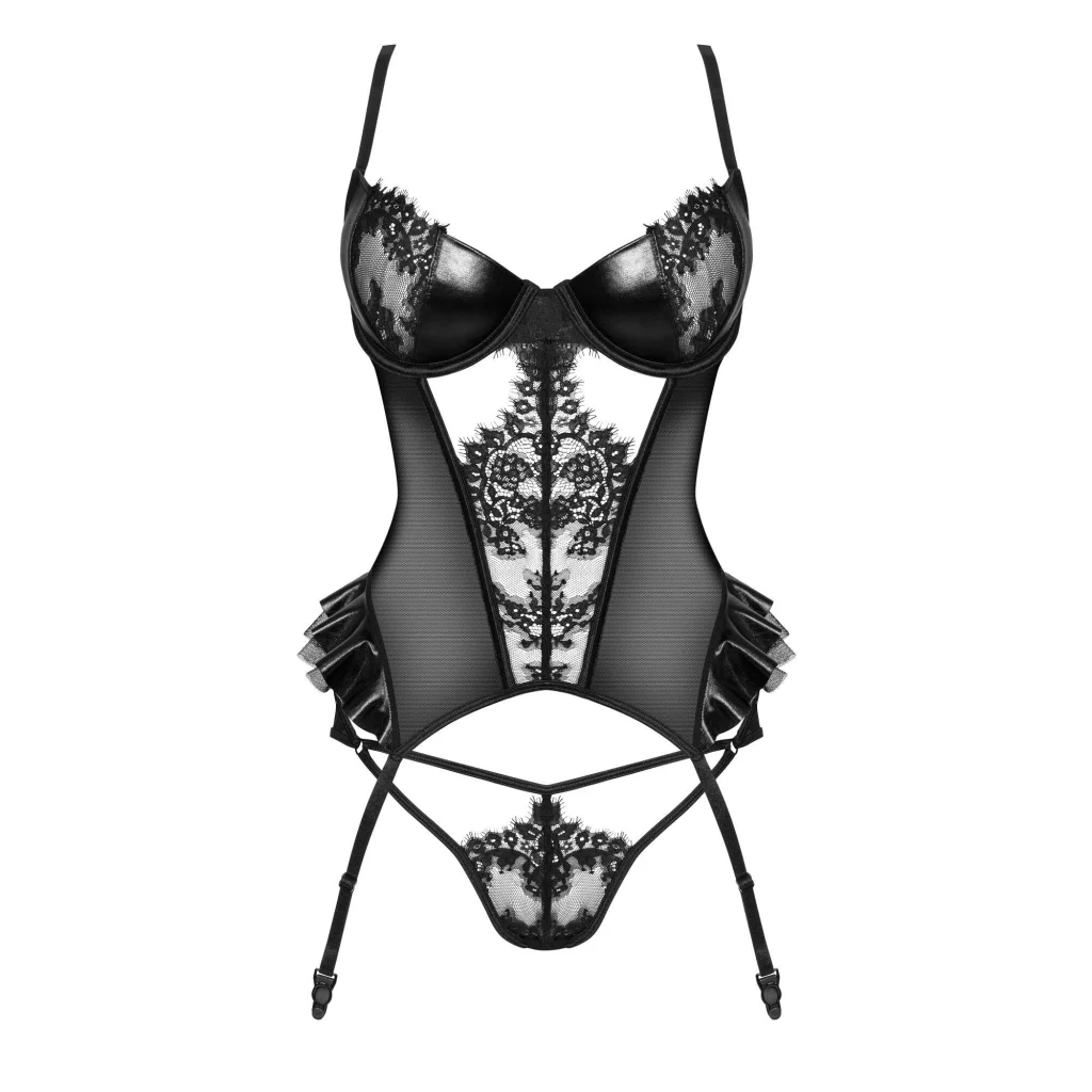 Korsett in Schwarz 2-teiliges Set RAFAELLA von Beauty Night fashion