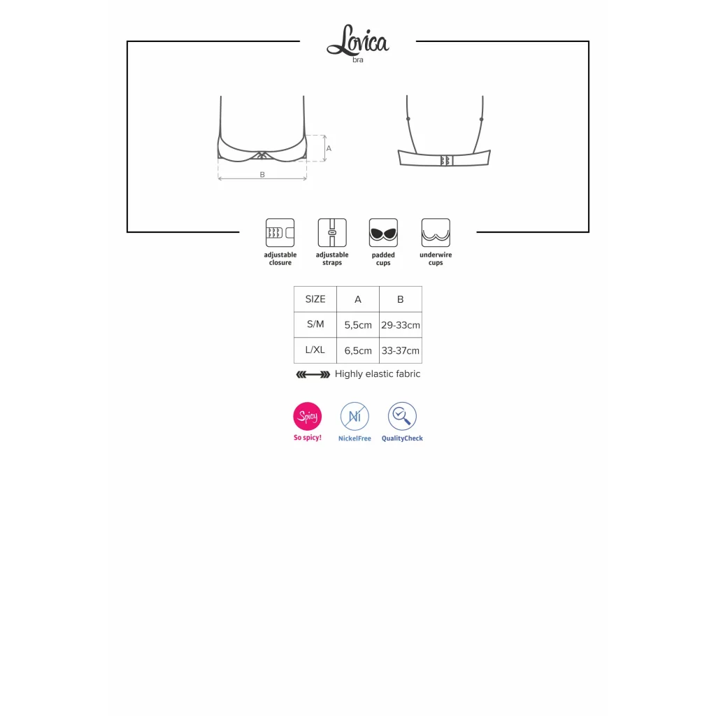 Ouvert BH in Rot LOVICA Half Bra von Obsessive Dessous