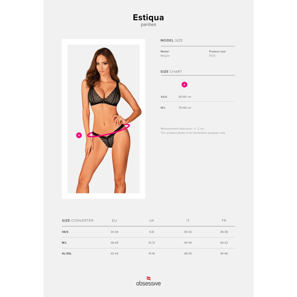 Panty in Schwarz ESTIQUA von Obsessive