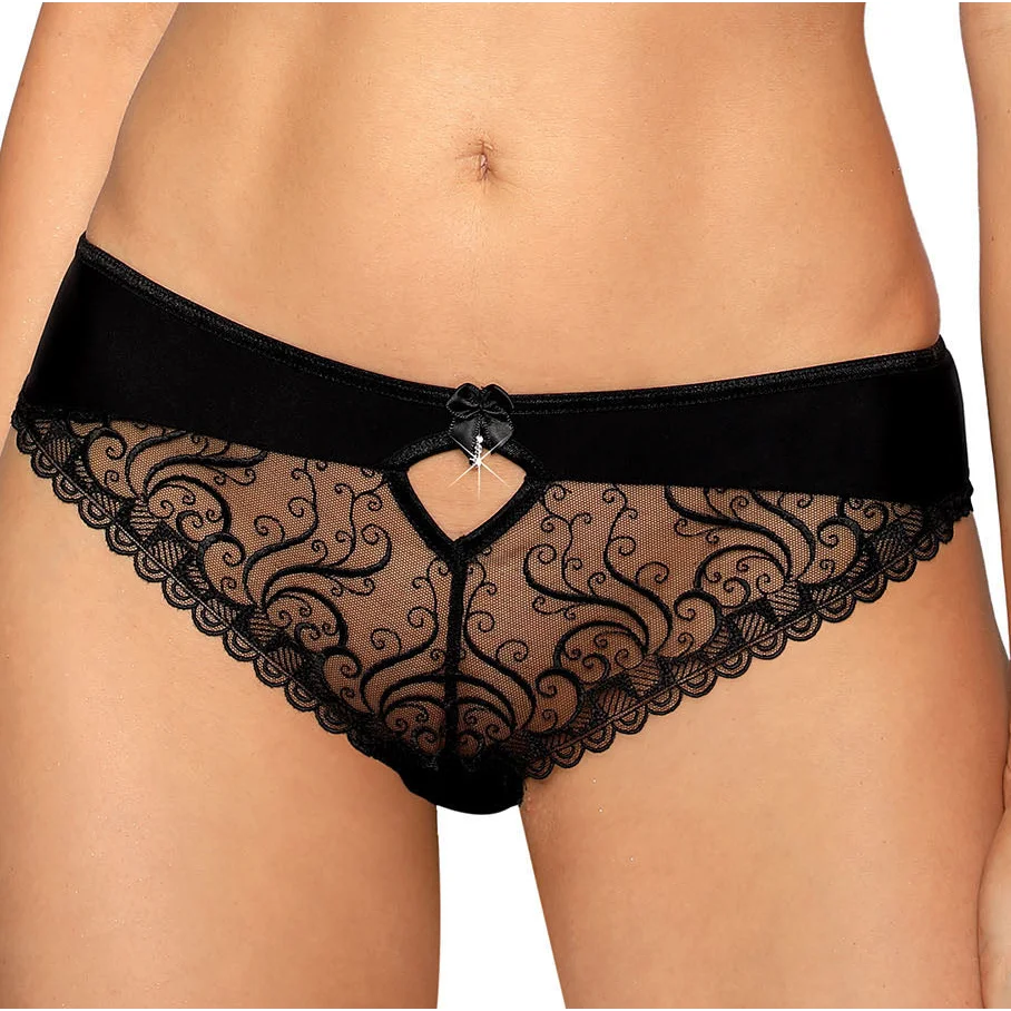 Panty ANUK in Weiß Schwarz Ecru mit Spitze von Roza Dessous