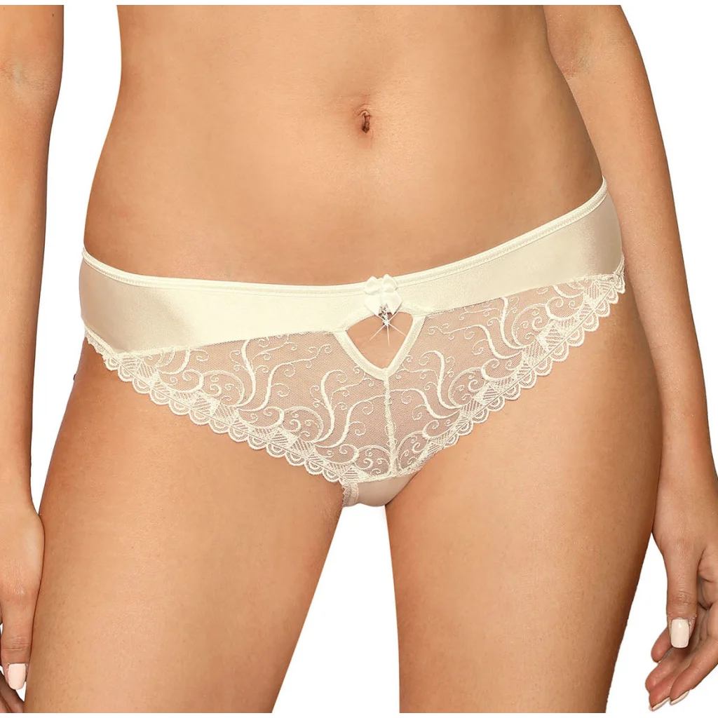 Panty ANUK in Weiß Schwarz Ecru mit Spitze von Roza Dessous