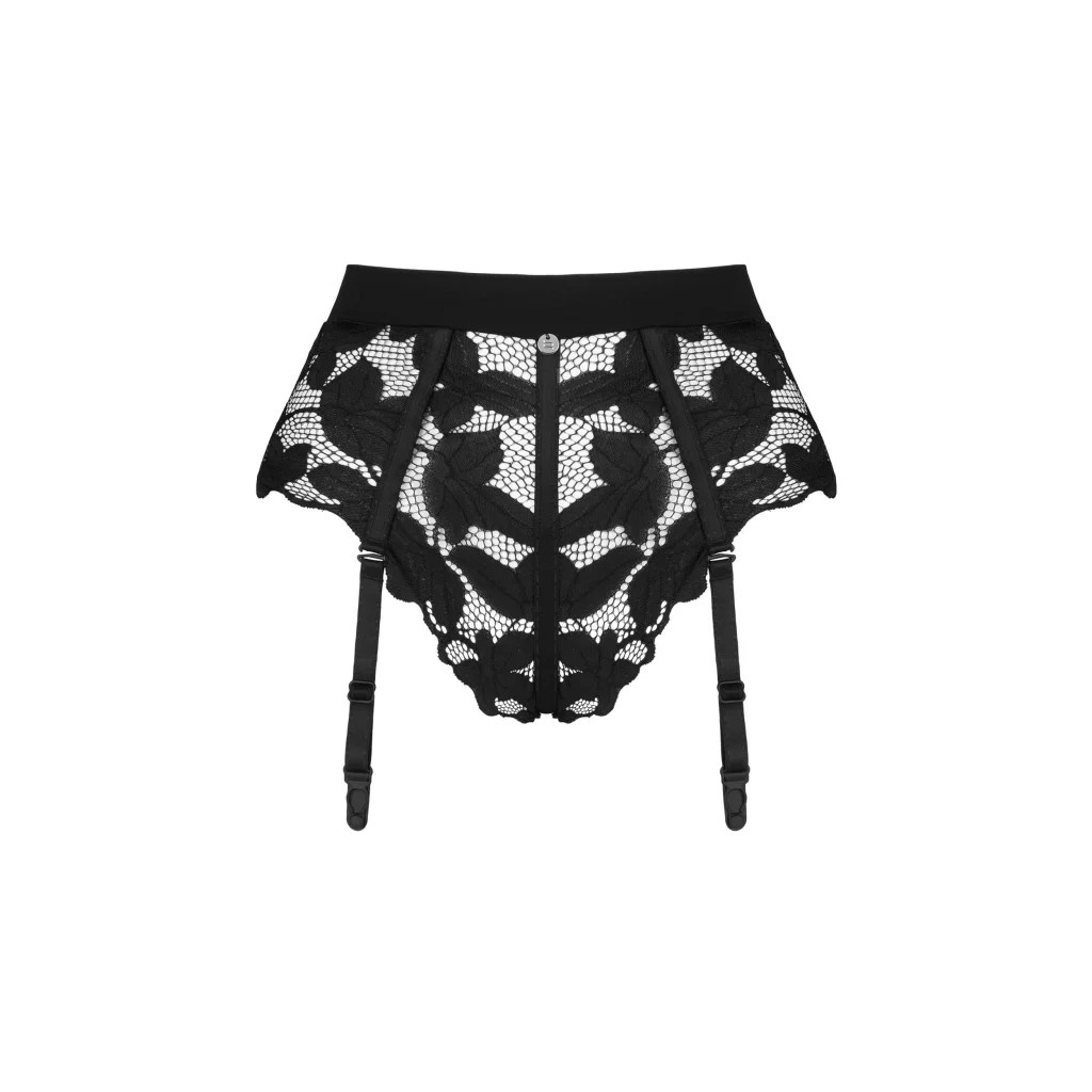 Panty mit Strumpfhalter in Schwarz EDITYA von Obsessive