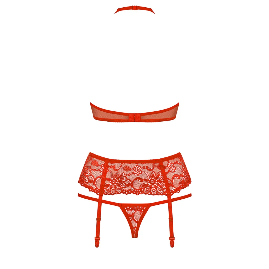 Reizwäsche in Rot 3-teiliges Set 838 SEG 3 von Obsessive Dessous