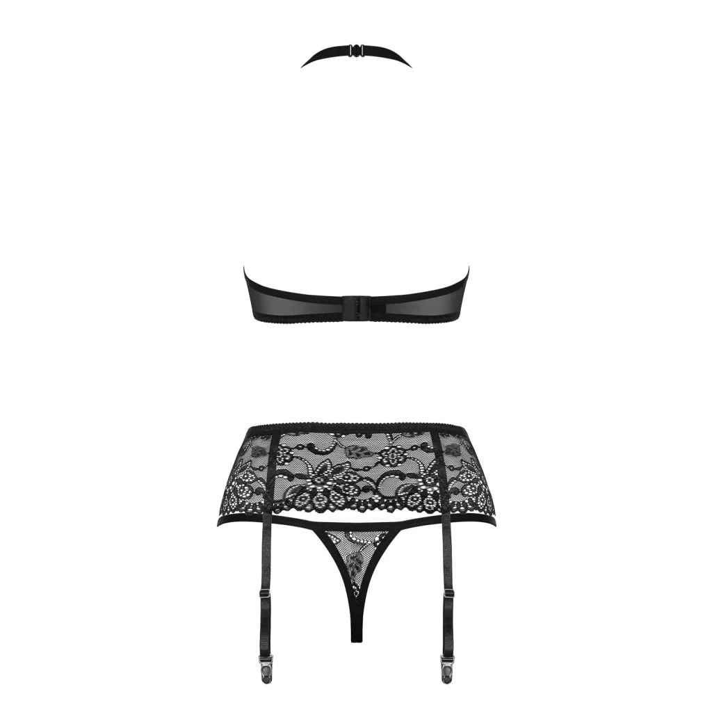 Reizwäsche in Schwarz 3-teiliges Set 838 SEG 1 von Obsessive