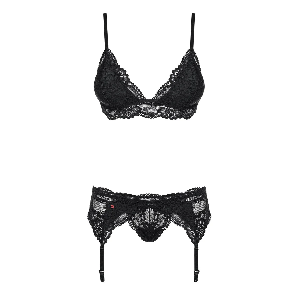 Reizwäsche in Schwarz 810 SEG 1 3-teiliges Set von Obsessive