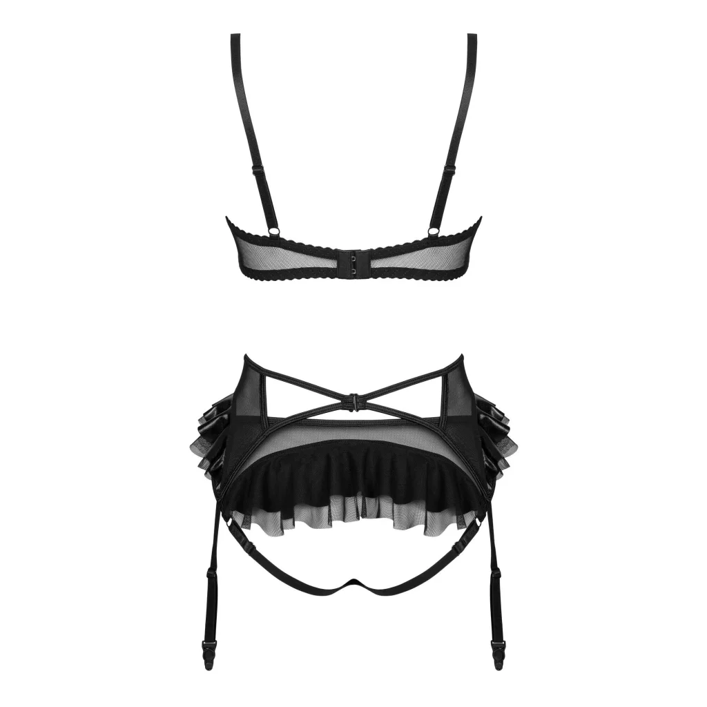 Reizwäsche Set RAFAELLA in Schwarz 3-teiliges BH-Set von Beauty Night fashion Erotische Kleidung
