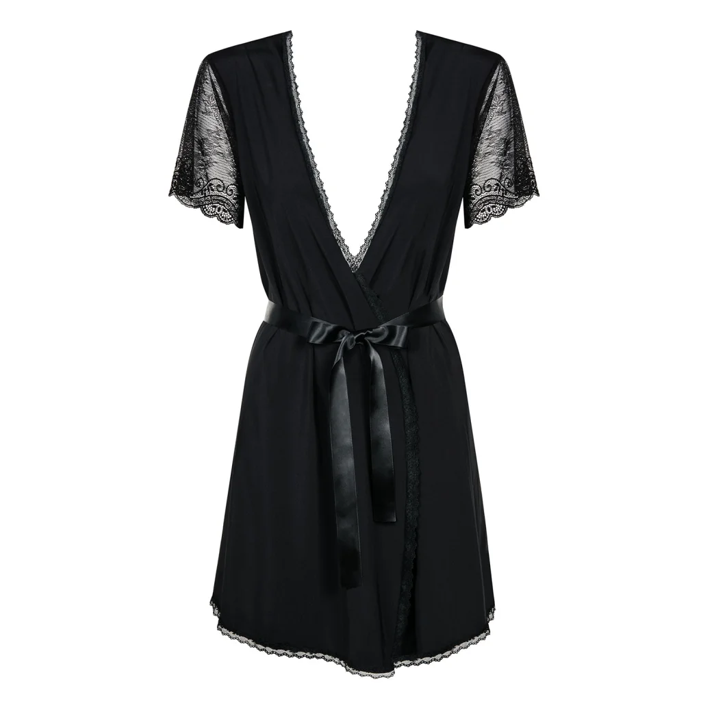 Robe in Weiß oder Schwarz MIAMOR Set mit Tanga von Obsessive