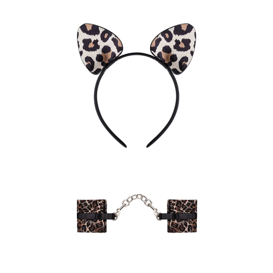 Set Haarreif + Handschellen TIGERLLA von Obsessive