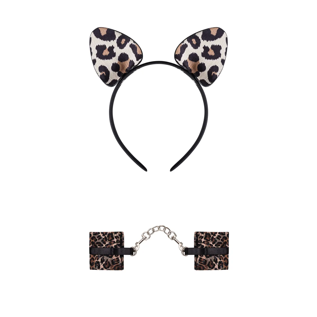 Set Haarreif + Handschellen TIGERLLA von Obsessive