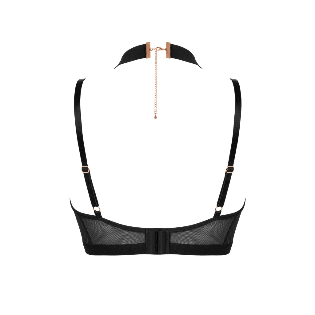 Soft-BH in Schwarz mit Bügeln Neckholder BH Brasica von Obsessive