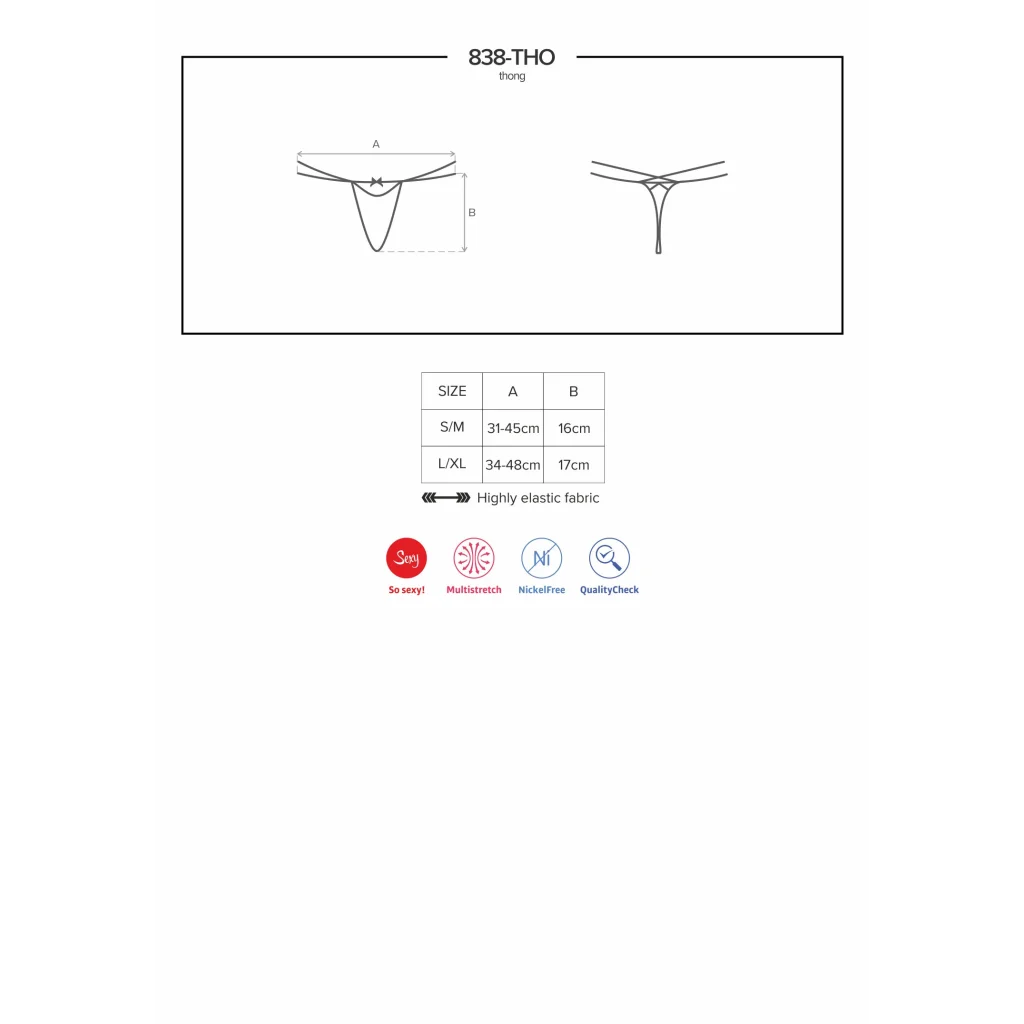 String in Rot 838-THO-3 Tanga von Obsessive Dessous