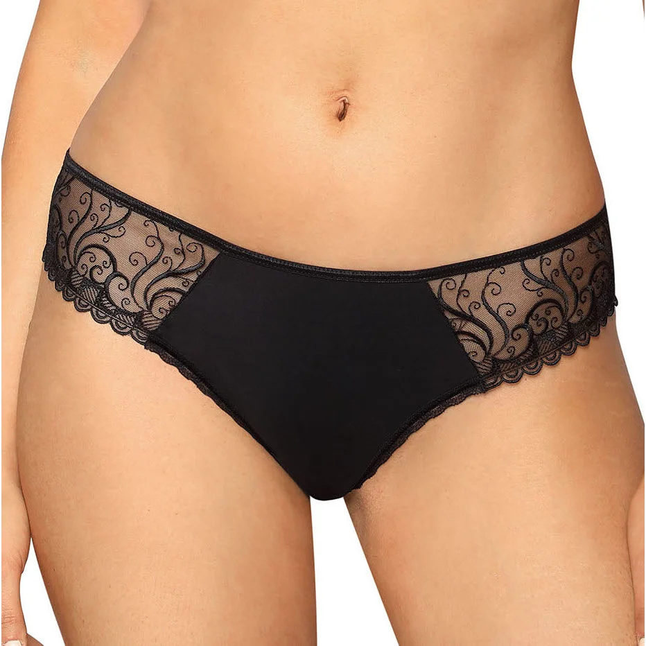 String in Weiß Schwarz Ecru mit Spitze Anuk von Roza Dessous