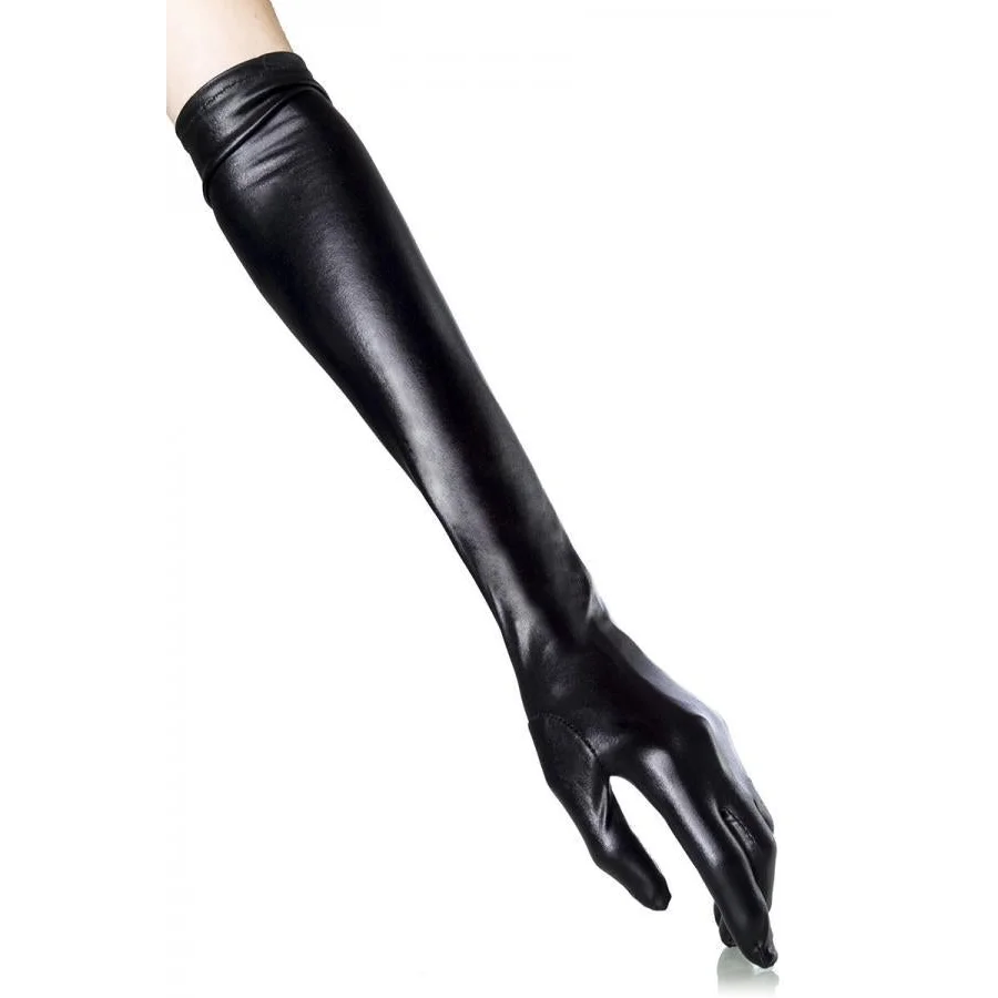Erotik-Accessoires Wetlook-Handschuhe extra lang Dessous Dessous-Accessoires Reizwäsche