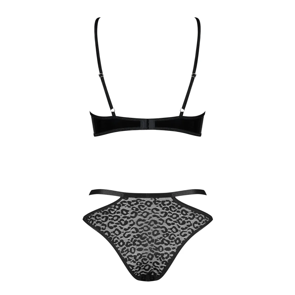BH Set in Schwarz aus Wetlook und Mesh BAGIRELA von Obsessive