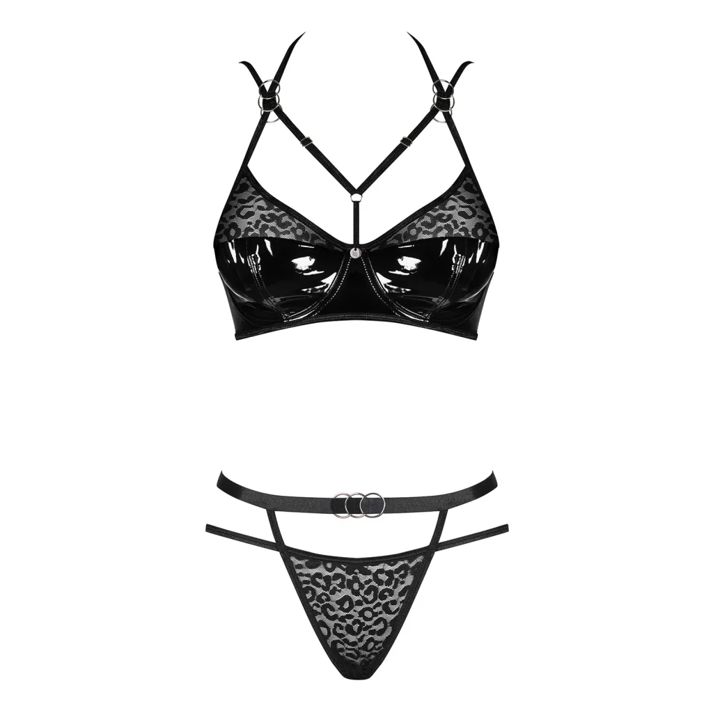 BH Set in Schwarz aus Wetlook und Mesh BAGIRELA von Obsessive