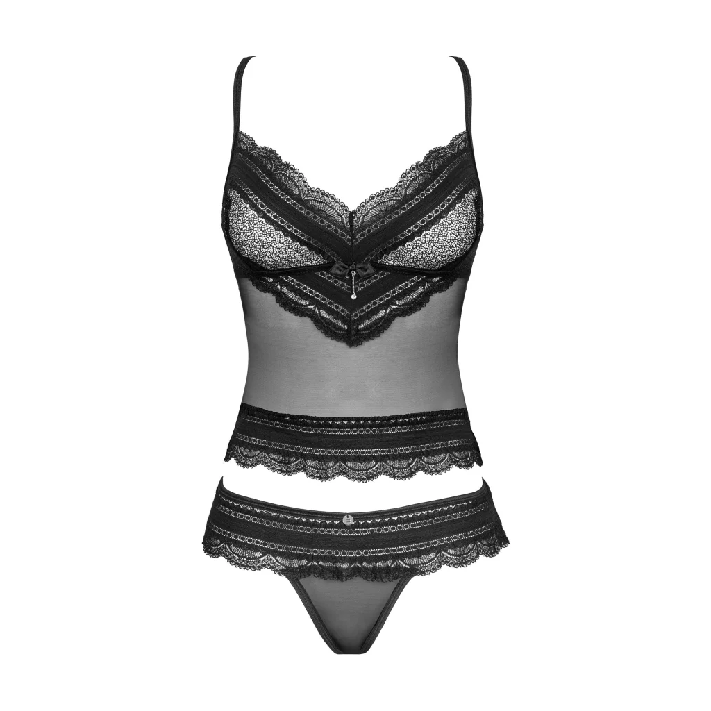 BH Set in Schwarz IVANNES Top & String von Obsessive , Dessous, Lingerie, Reizwäsche, sexy, erotisch, kaufen