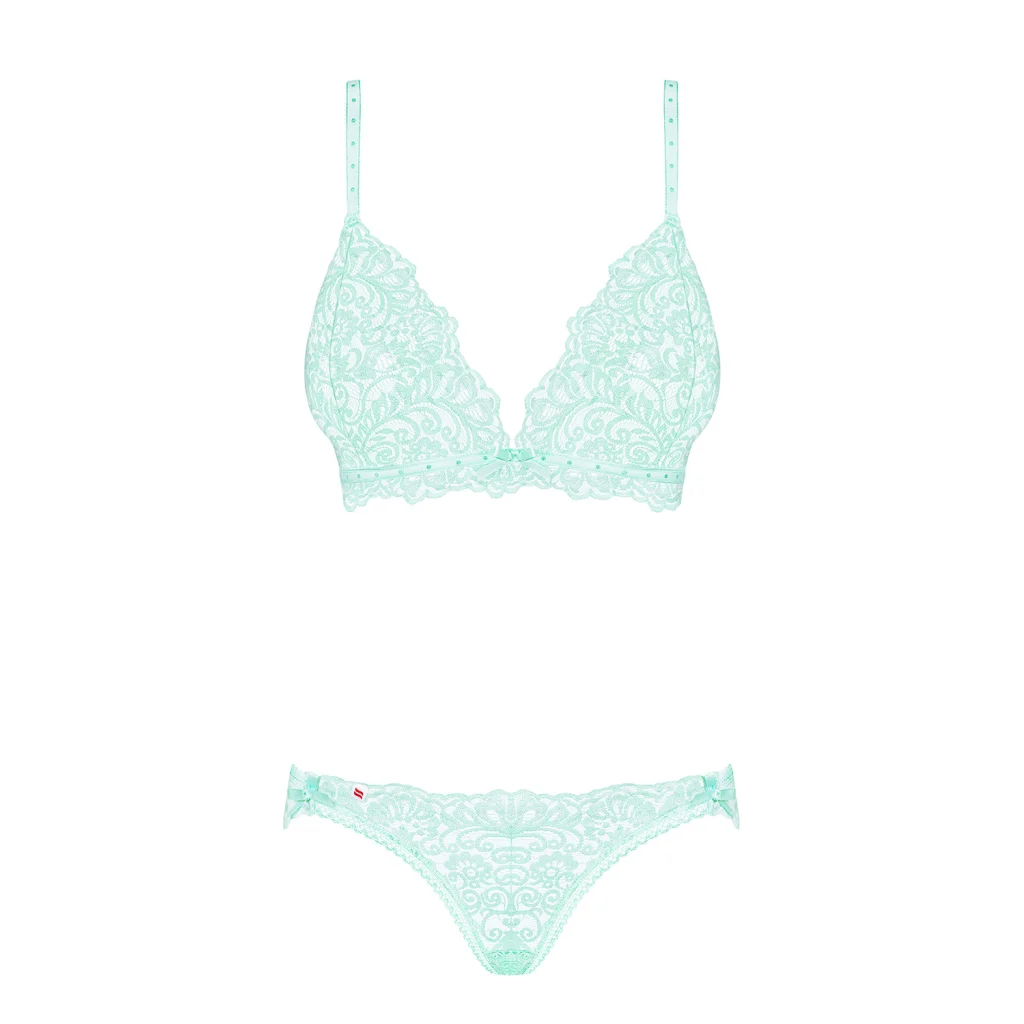 BH Set in Türkis mit Spitze DELICANTA 2-teiliges Dessous Set von Obsessive , Dessous, Lingerie, Reizwäsche, sexy, erotisch, kaufen