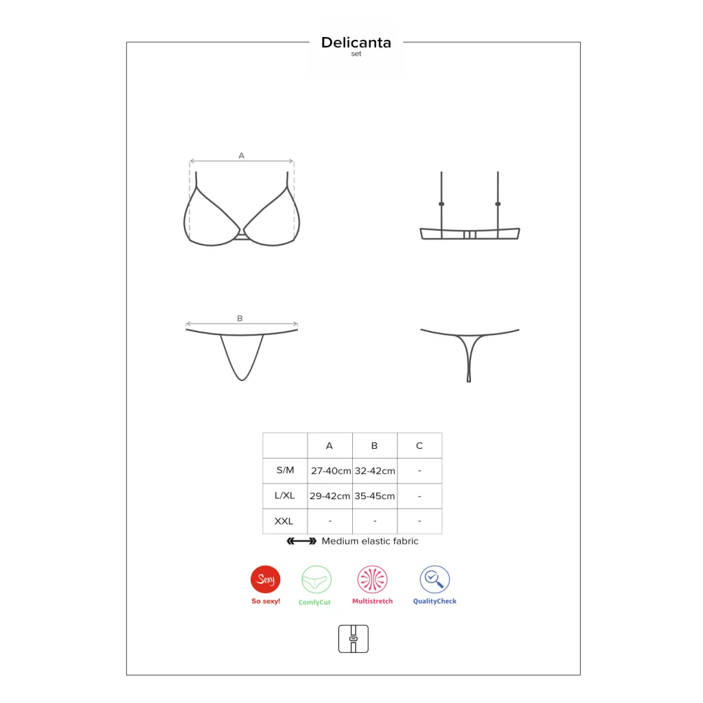 BH Set in Türkis mit Spitze DELICANTA 2-teiliges Dessous Set von Obsessive , Dessous, Lingerie, Reizwäsche, sexy, erotisch, kaufen