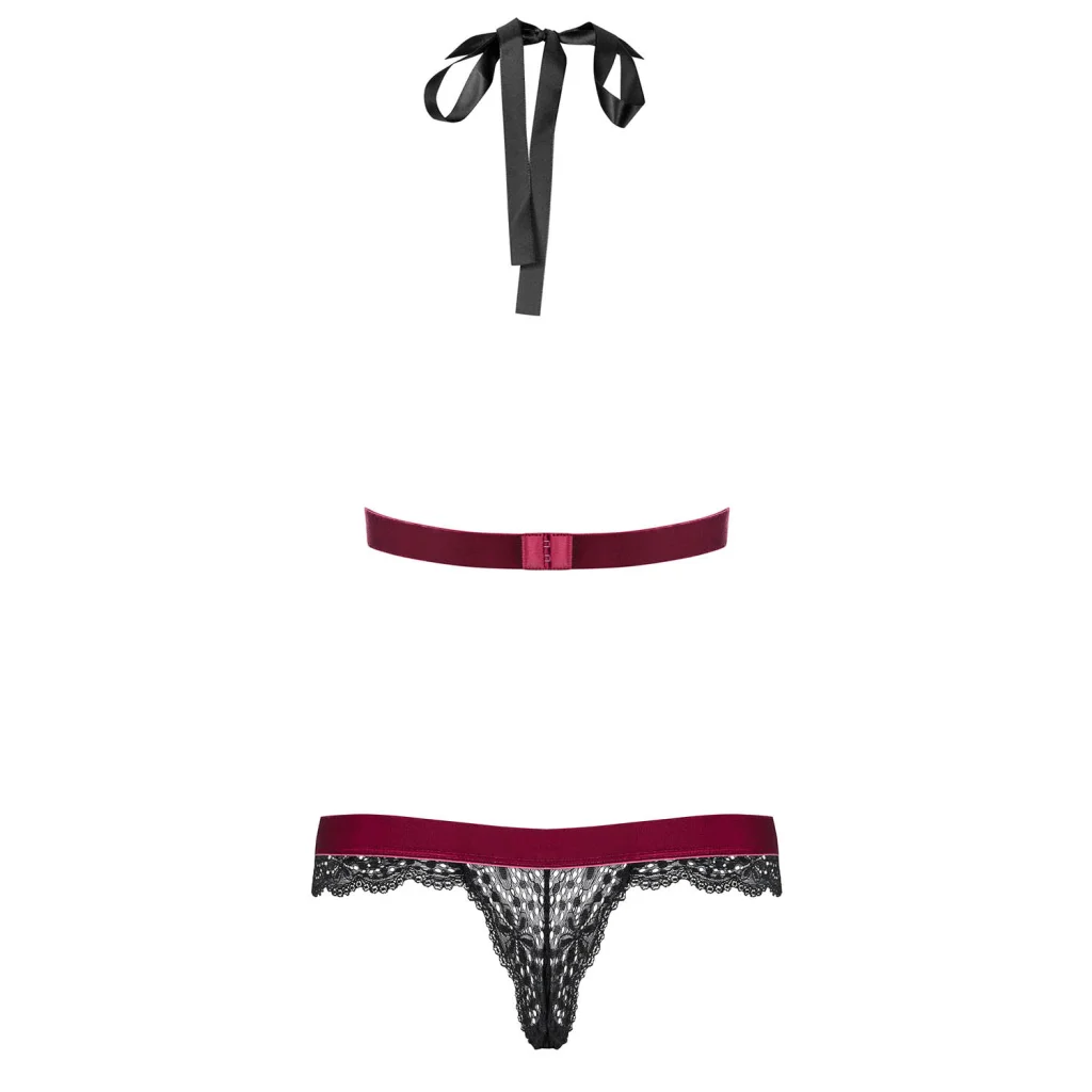 Body in Schwarz mit Rot ROSSITA Teddy von Obsessive