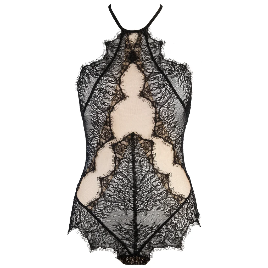Body in Schwarz Stringbody aus französischer Spitze und Tüll V-9490 von Axami , Dessous, Lingerie, Reizwäsche, sexy, erotisch, kaufen