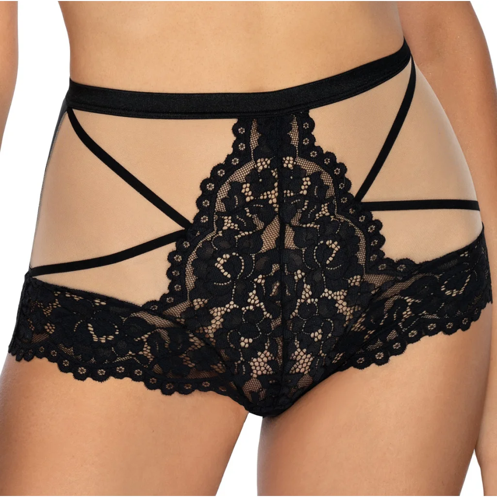 Boxerslip in Weiß oder Schwarz mit Spitze und Tüll TORFI von Roza
