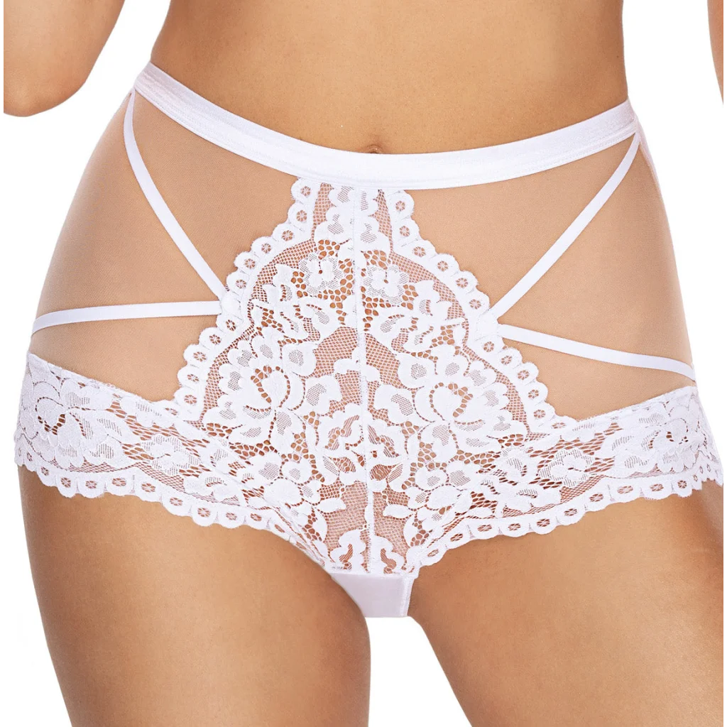 Boxerslip in Weiß oder Schwarz mit Spitze und Tüll TORFI von Roza