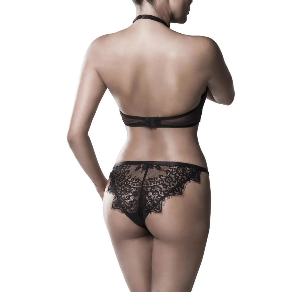 Bra-Slip-Set aus elastischer transparenter Spitze 2-teilig von Grey Velvet , Dessous, Lingerie, Reizwäsche, sexy, erotisch, kaufen