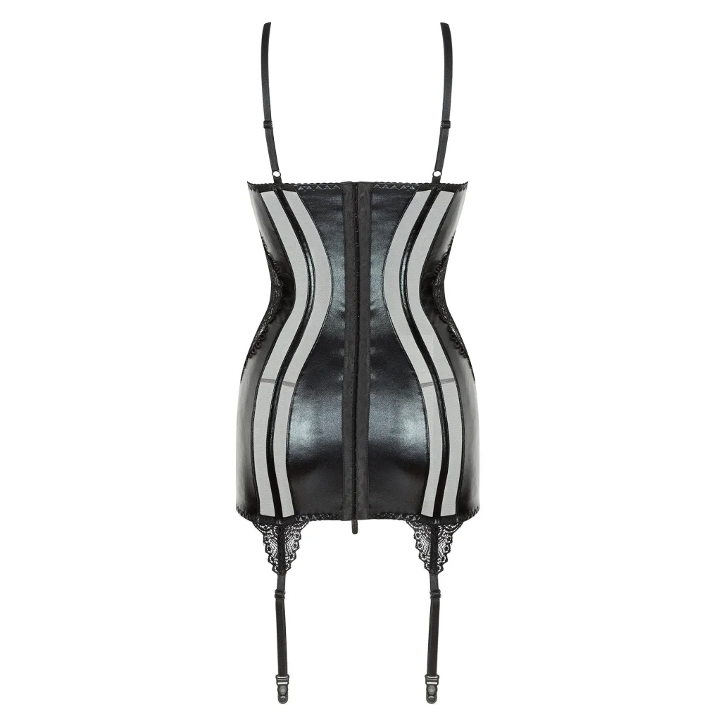 Chemise in Schwarz mit Tüll mit Spitze Strapshemd Set Marilyn von Beauty Night fashion , Dessous, Lingerie, Reizwäsche, sexy, erotisch, kaufen