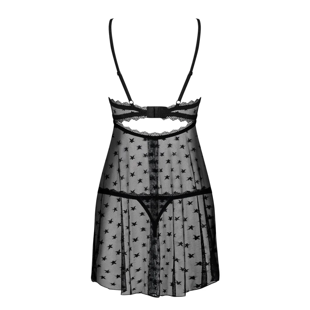 Chemise in Schwarz Set mit String ASTRALYA von Obsessive , Dessous, Lingerie, Reizwäsche, sexy, erotisch, kaufen