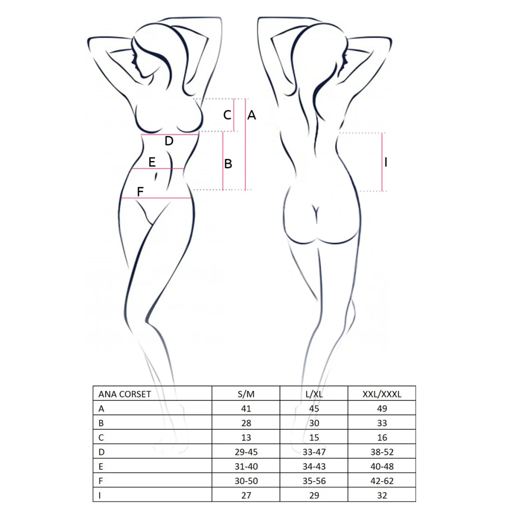 Corsage in Schwarz aus Tüll und Stretchmaterial Strapscorsage Ana von Passion erotic line