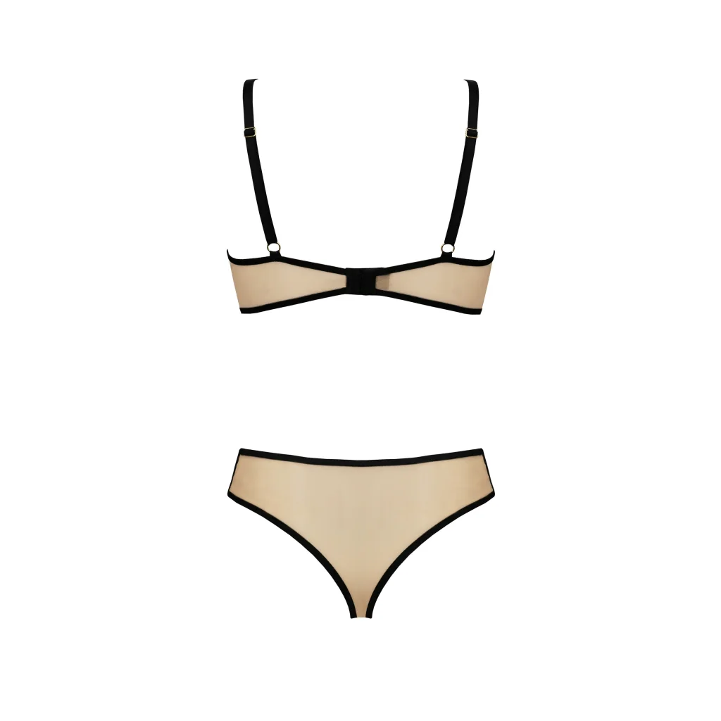 DAISY bezauberndes schwarz-beiges BH-Set 2-teilig von Casmir