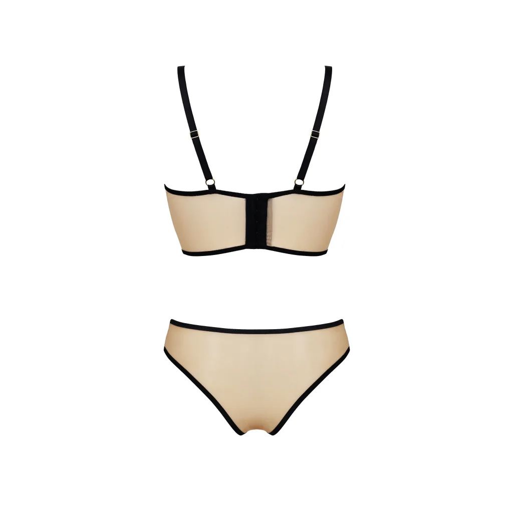 DENERYS elegantes BH-Set in Schwarz und Beige 2-teilig von Casmir , Dessous, Lingerie, Reizwäsche, sexy, erotisch, kaufen