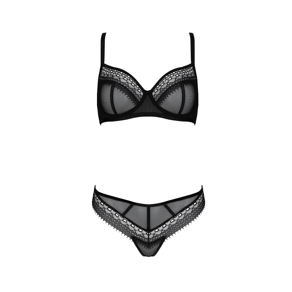 DENERYS verführerisches BH-Set aus Tüll in Schwarz oder Beige-Schwarz von Casmir , Dessous, Lingerie, Reizwäsche, sexy, erotisch, kaufen