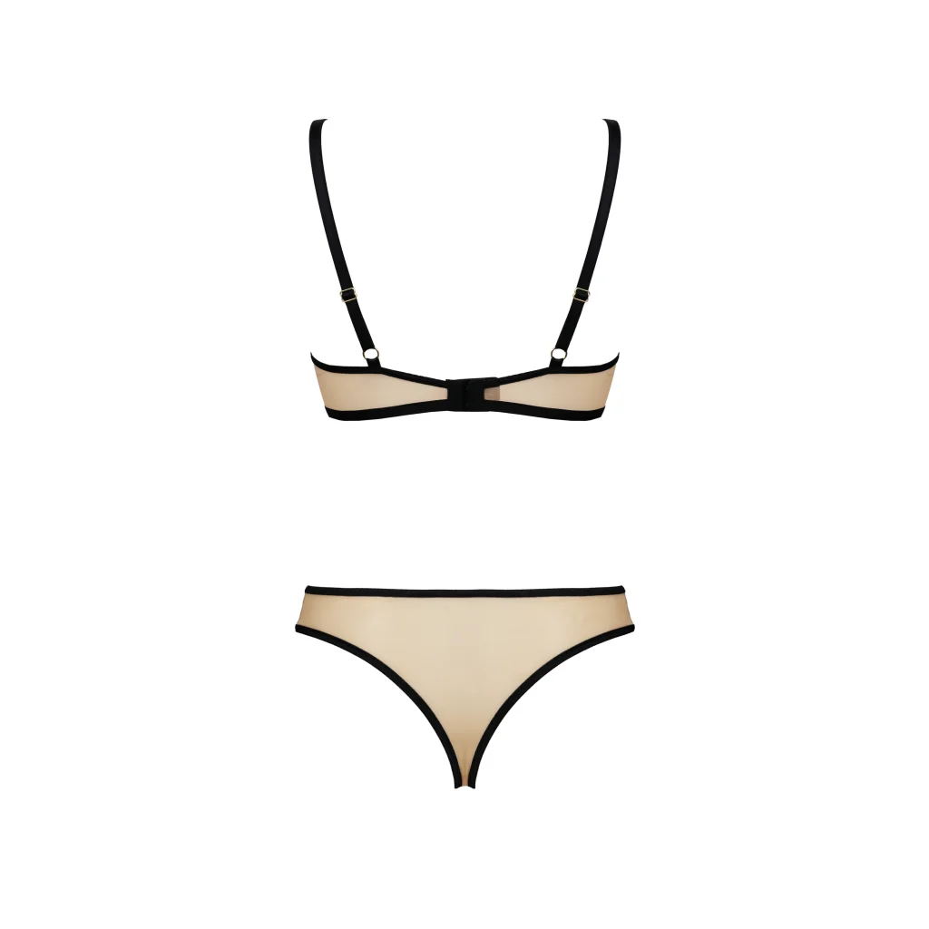 DENERYS verführerisches BH-Set aus Tüll in Schwarz oder Beige-Schwarz von Casmir , Dessous, Lingerie, Reizwäsche, sexy, erotisch, kaufen
